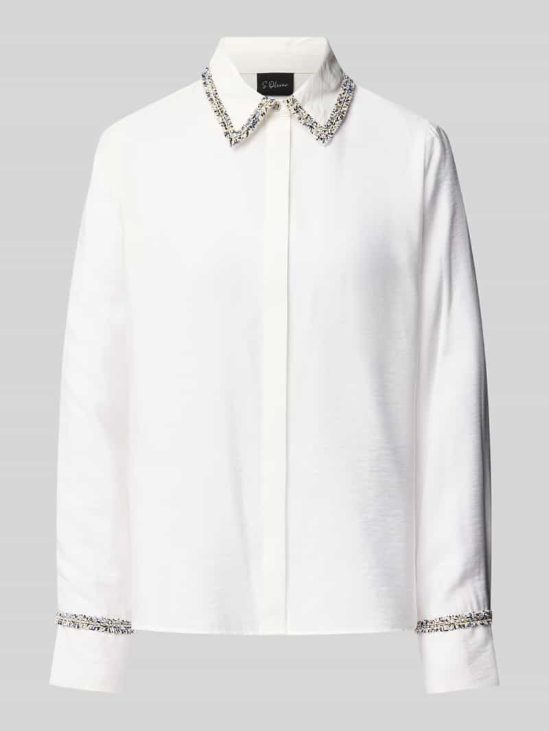 s.Oliver BLACK LABEL Relaxed fit overhemdblouse van viscosemix