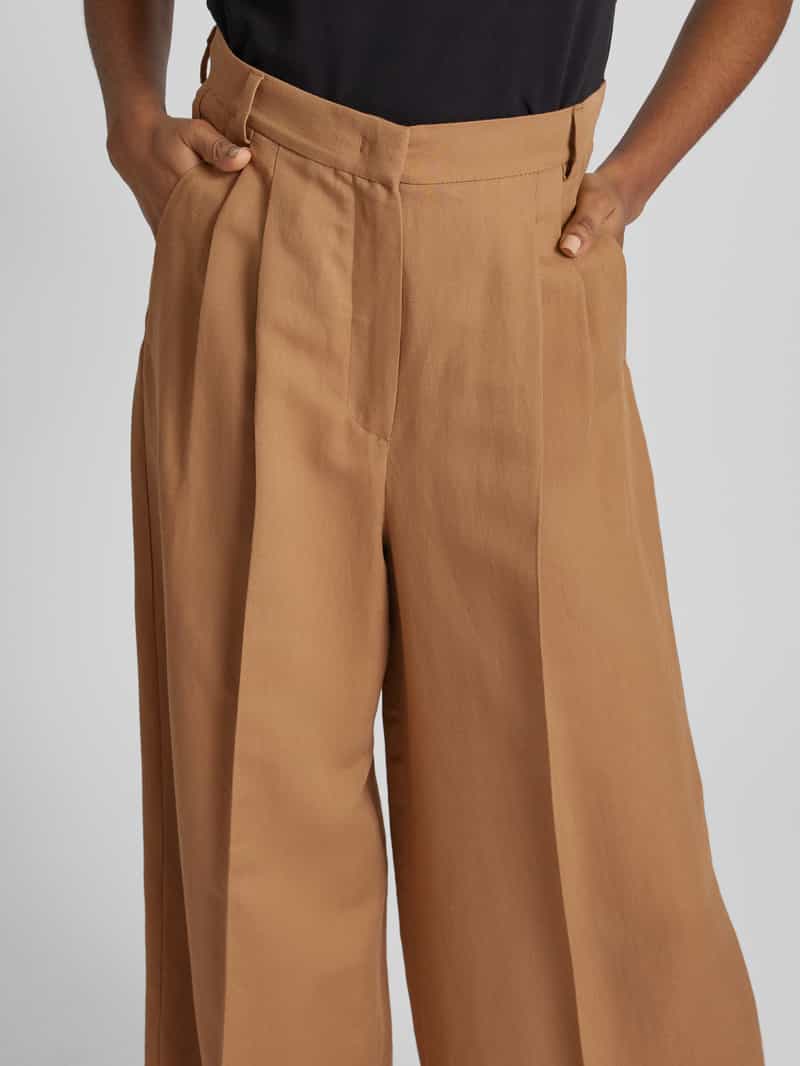 Weekend Max Mara Wide leg stoffen broek met bandplooien model 'DILETTA'