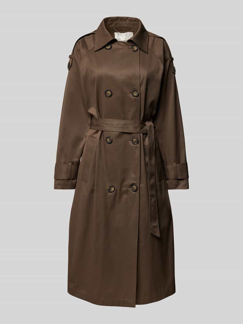 My Essential Wardrobe Trenchcoat met strikceintuur model 'Mira'
