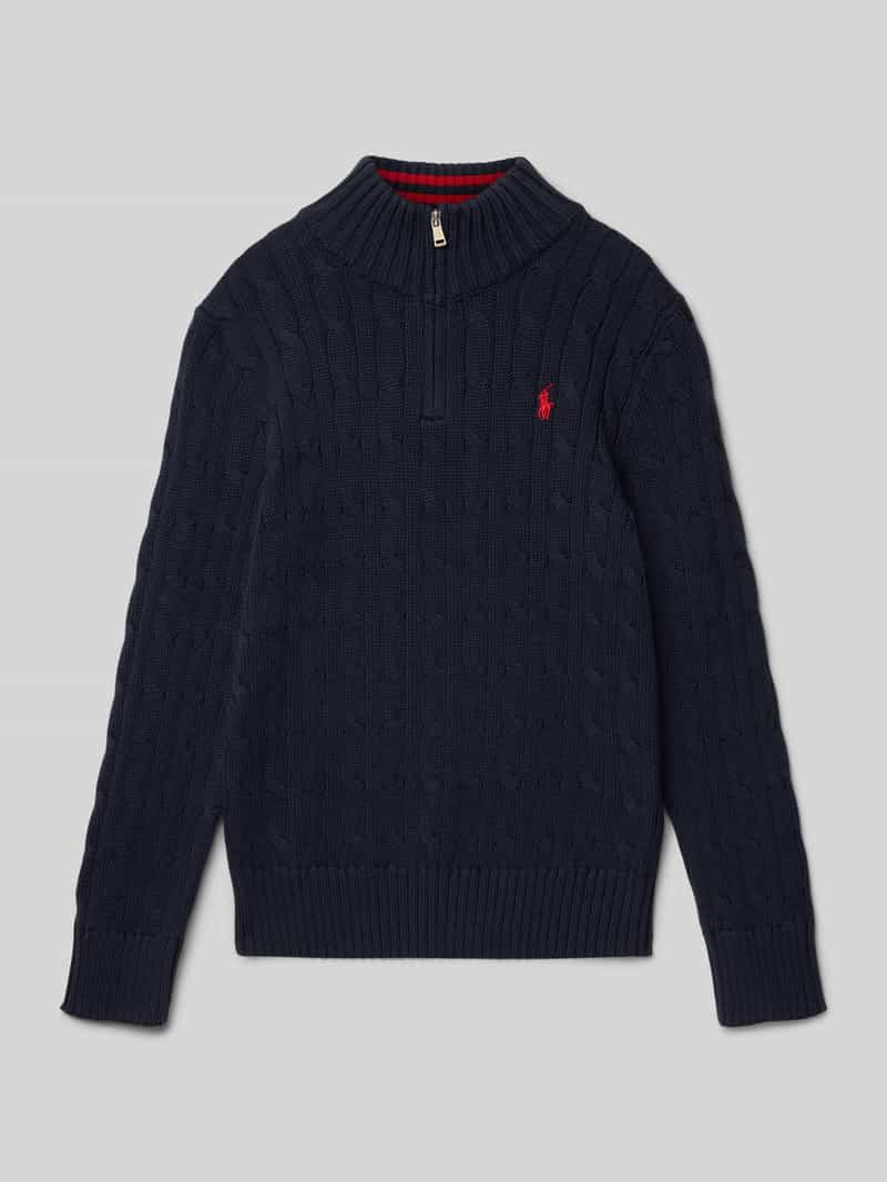 Polo Ralph Lauren Teens Gebreide pullover met kabelpatroon en polokraag