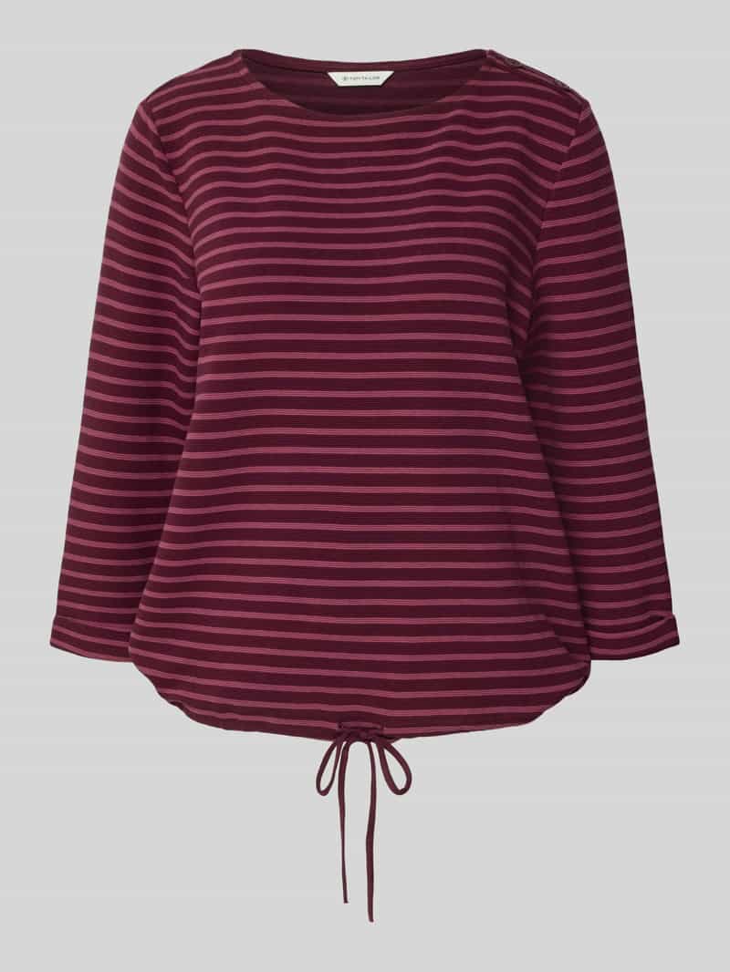 Tom Tailor Relaxed fit shirt met 3 4-mouwen van katoenmix