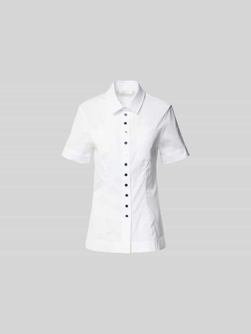 Overhemdblouse met drukknoopsluiting