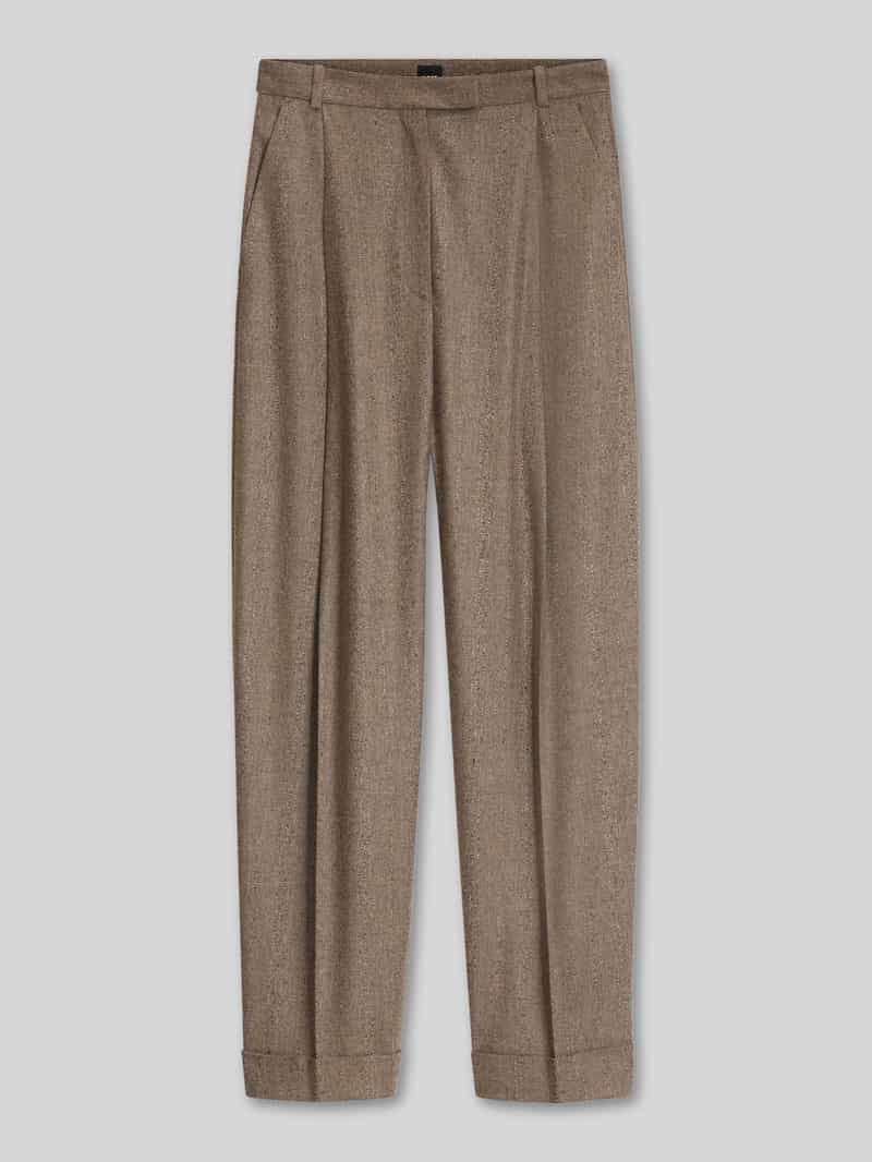 Wijdvallende broek van mix van viscose met wol, model 'Tornara'