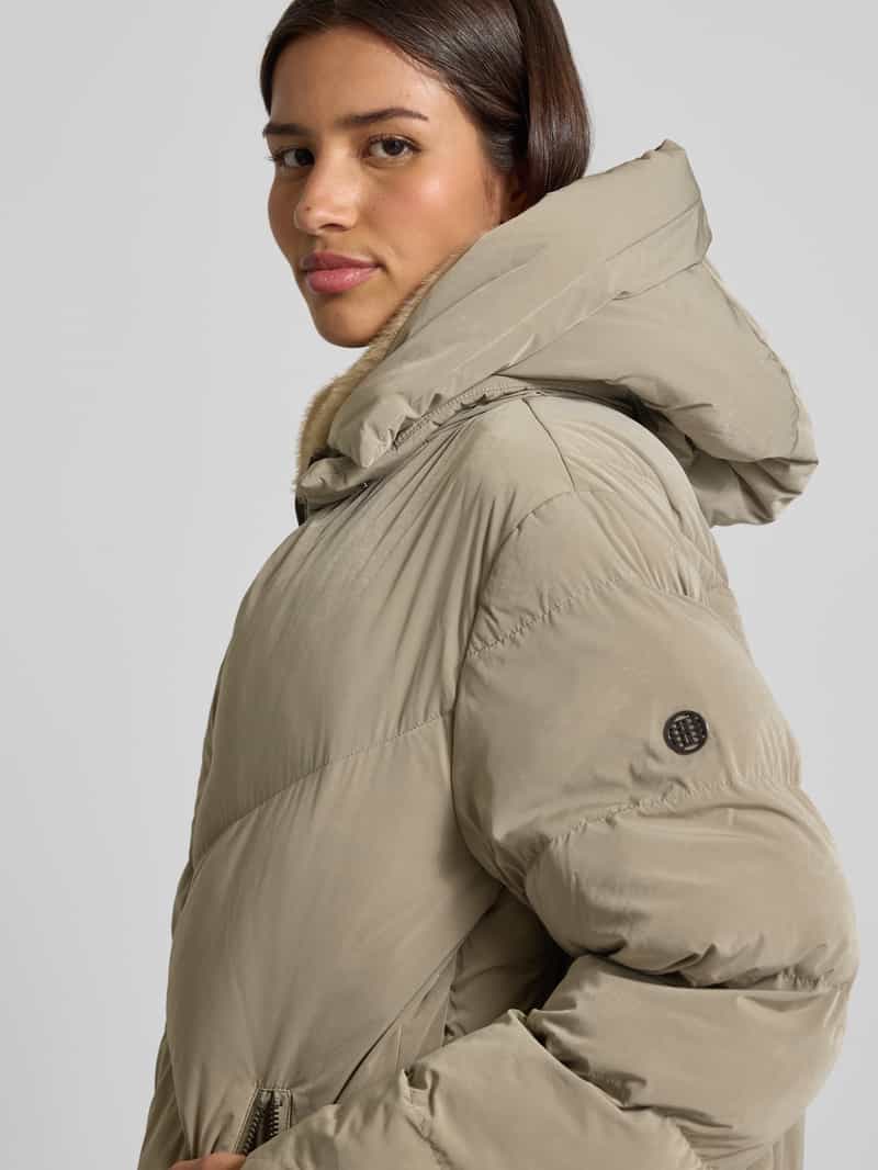 Blonde No. 8 Lange winterjas met imitatiebont model 'FROST'