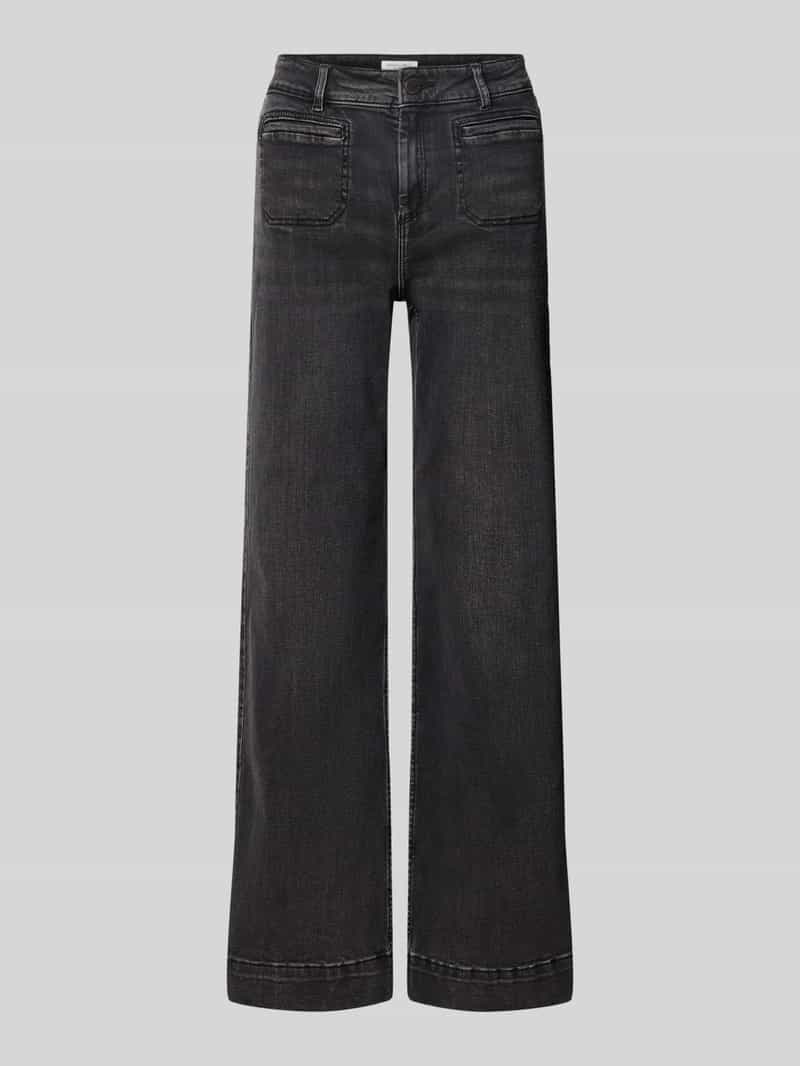 Christian Berg Woman Flared fit jeans van katoenmix met paspelzakken