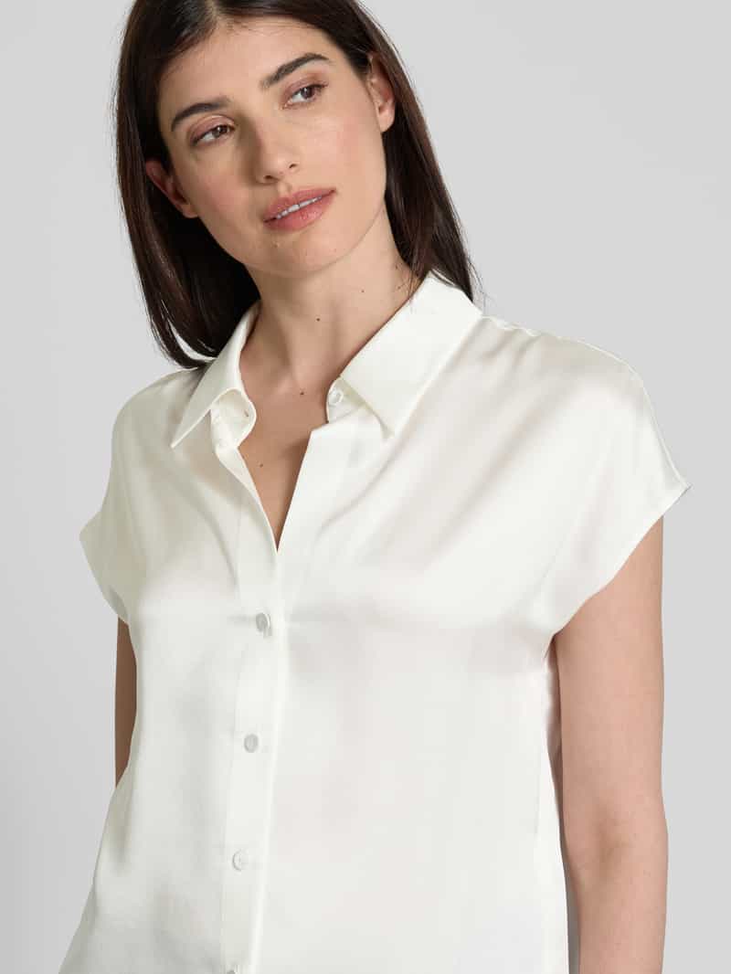 LUISA CERANO Regular fit blouse van zijde met kapmouwen
