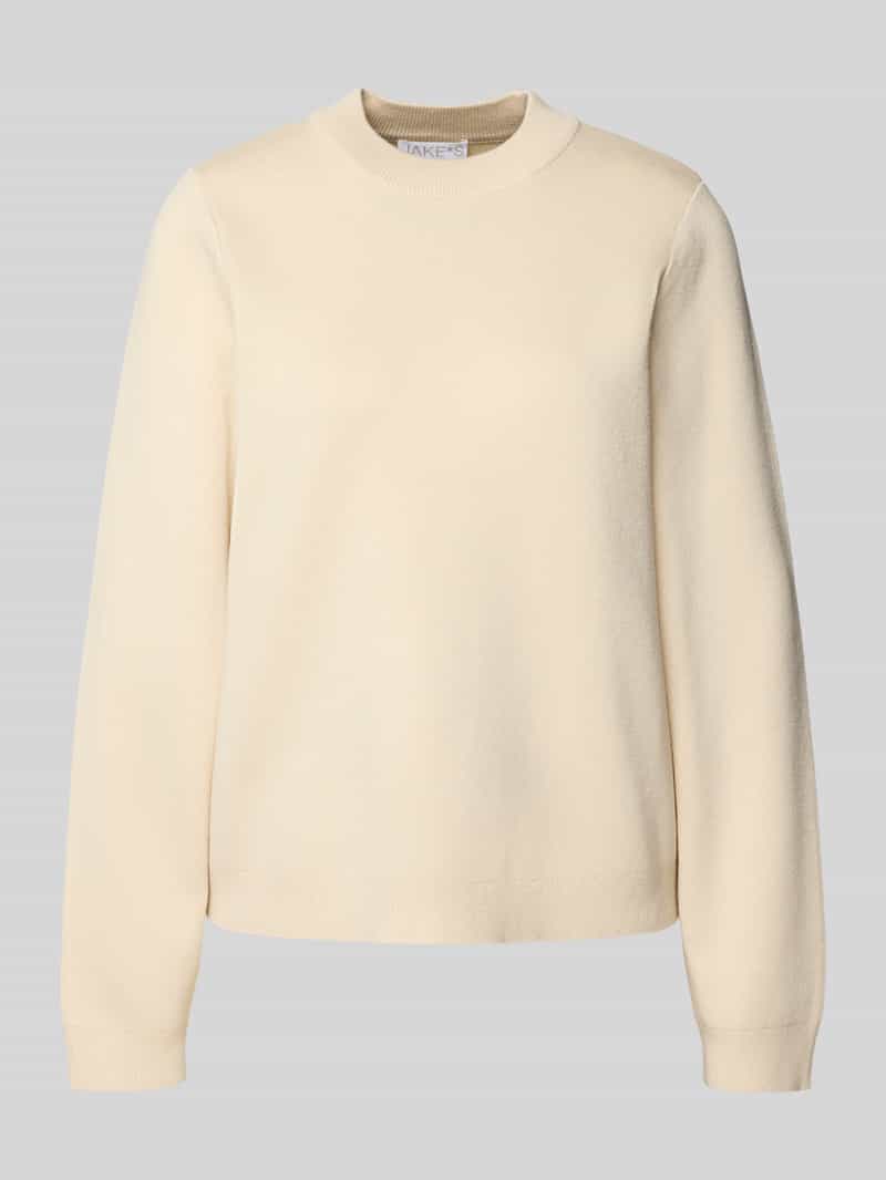 Jake*s Collection Gebreide pullover met ronde hals