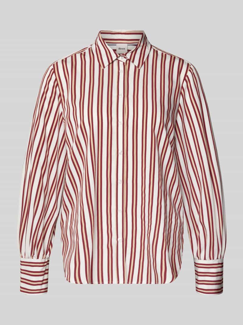 BRAX Regular fit overhemdblouse met manchetten model 'STYLE.VIC'