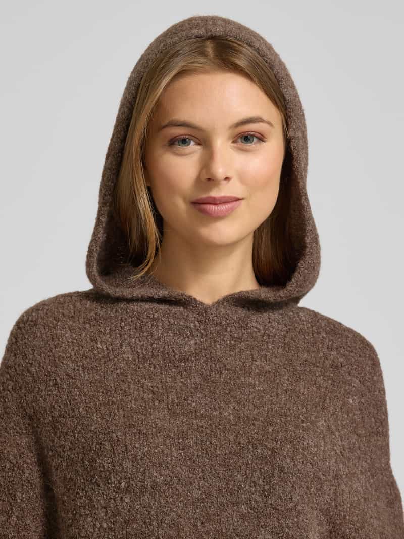 Marc O'Polo Relaxed-fit gebreide hoodie van scheerwolmix met alpaca