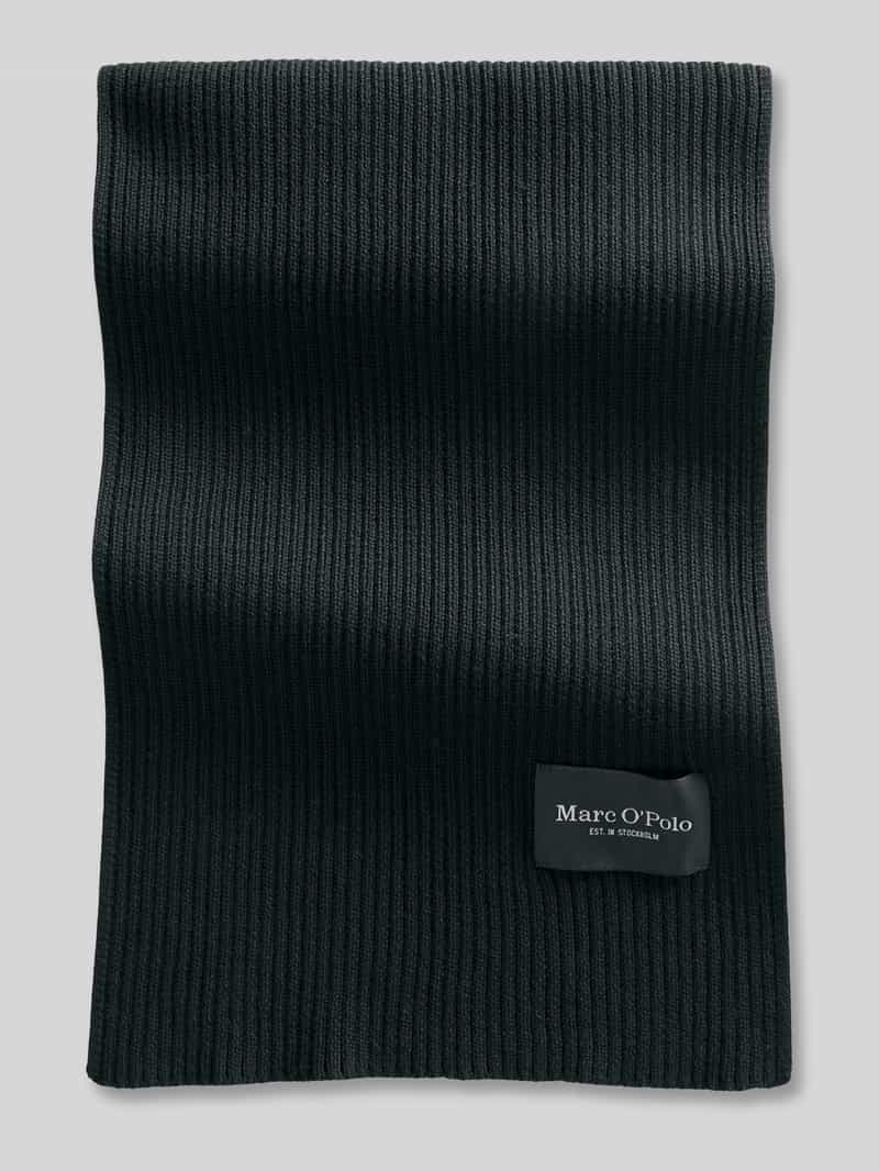Marc O'Polo sjaal Knitted Scarf Black zwart