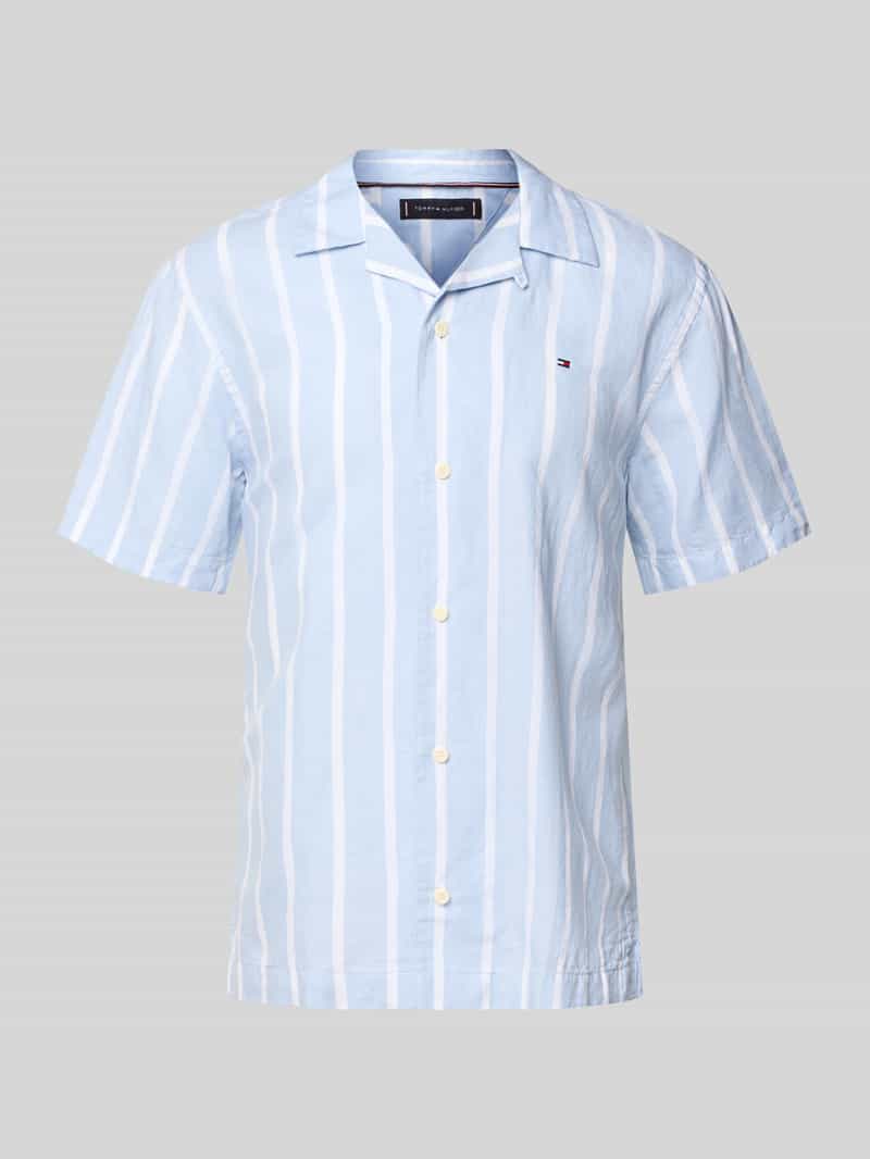 Tommy Hilfiger Regular fit vrijetijdsoverhemd van een mix van katoen en linnen