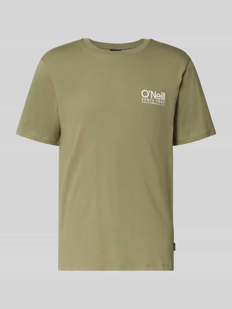 O'Neill T-shirt met logoprint en ronde hals