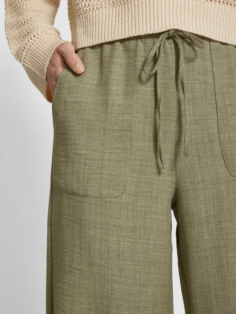 Vero Moda Regular fit wijde broek met elastische band model 'MELANEY'
