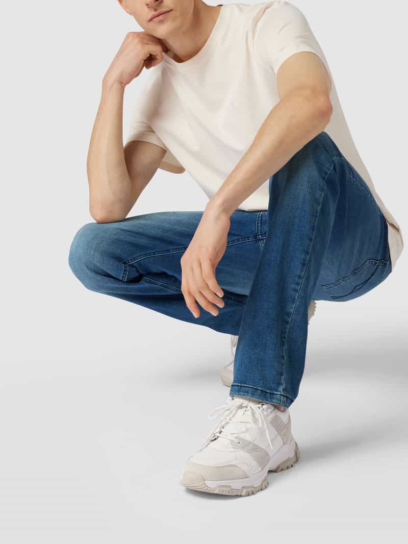 Christian Berg Men Straight fit jeans met merkdetail
