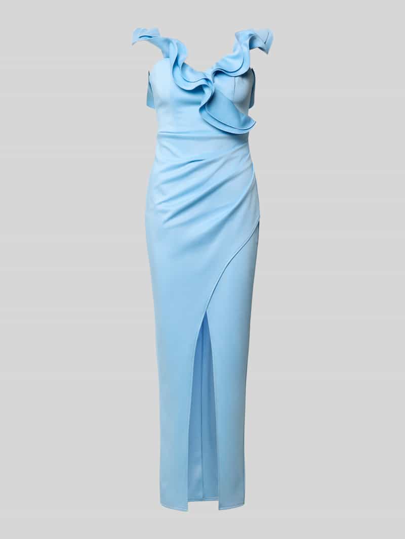 slim fit maxi-jurk met loopsplit