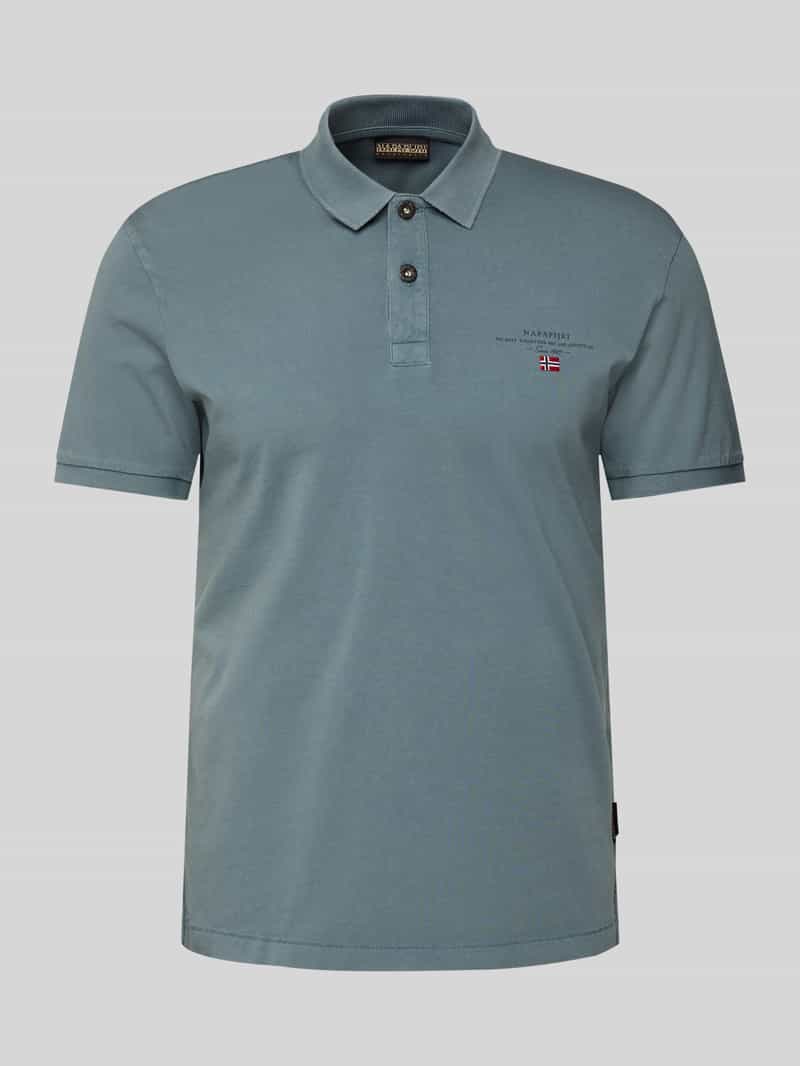 Napapijri Regular fit poloshirt met labelstitching model 'elbas'