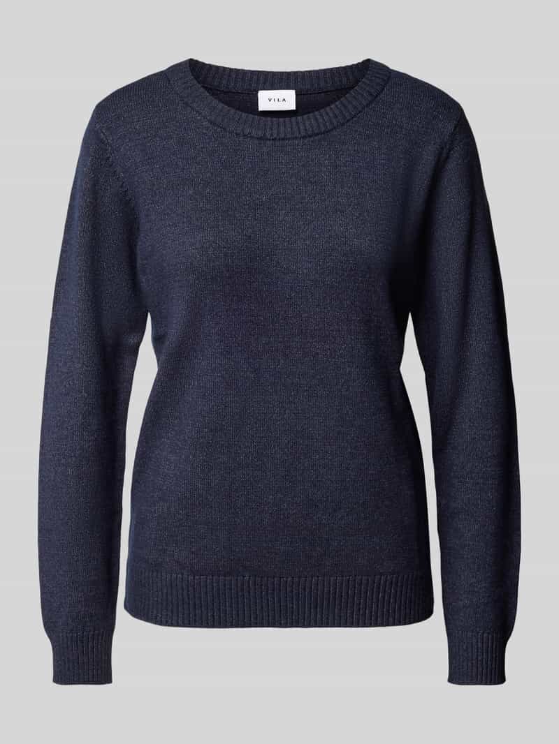 Vila Trui met ronde hals VIRIL-O-PULLI Tricot met fijne breitechnische details