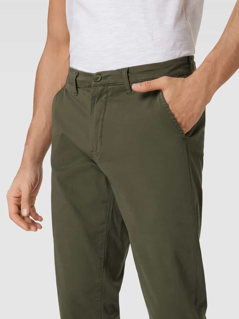 casual friday Slim fit broek met Franse steekzakken