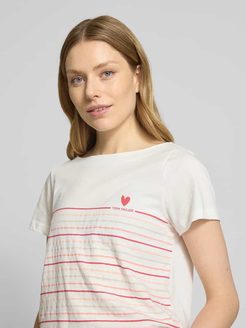 Tom Tailor Regular fit T-shirt van puur katoen