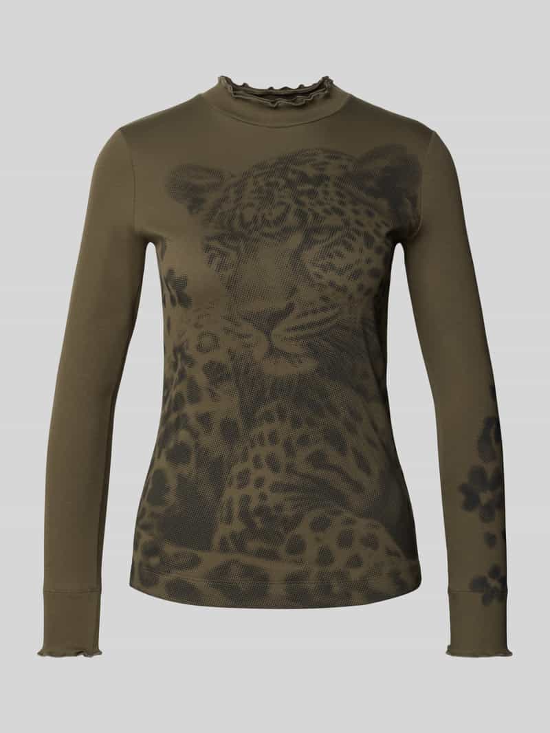 Marc Cain Lang shirt met opstaande kraag