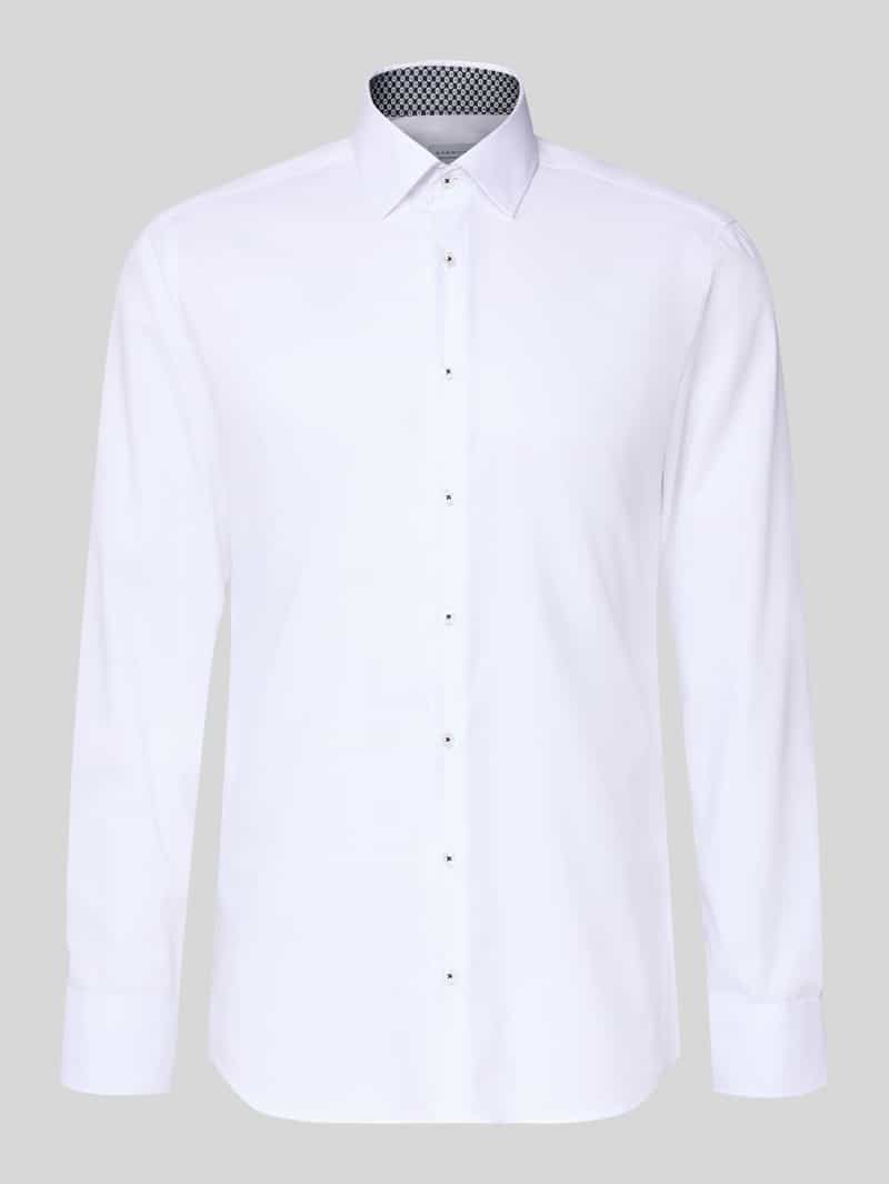 Eterna Slim fit zakelijk overhemd met kentkraag
