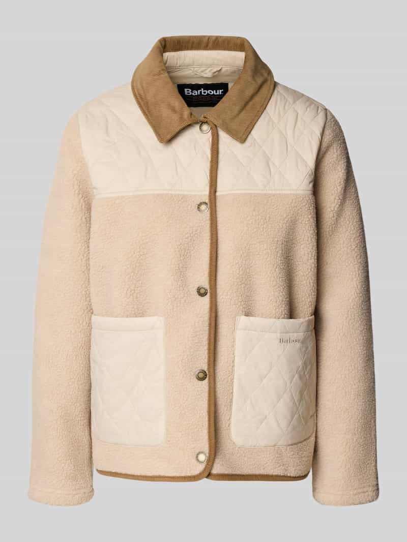 Barbour Regular fit fleecejack met teddybont model 'LAUREL'