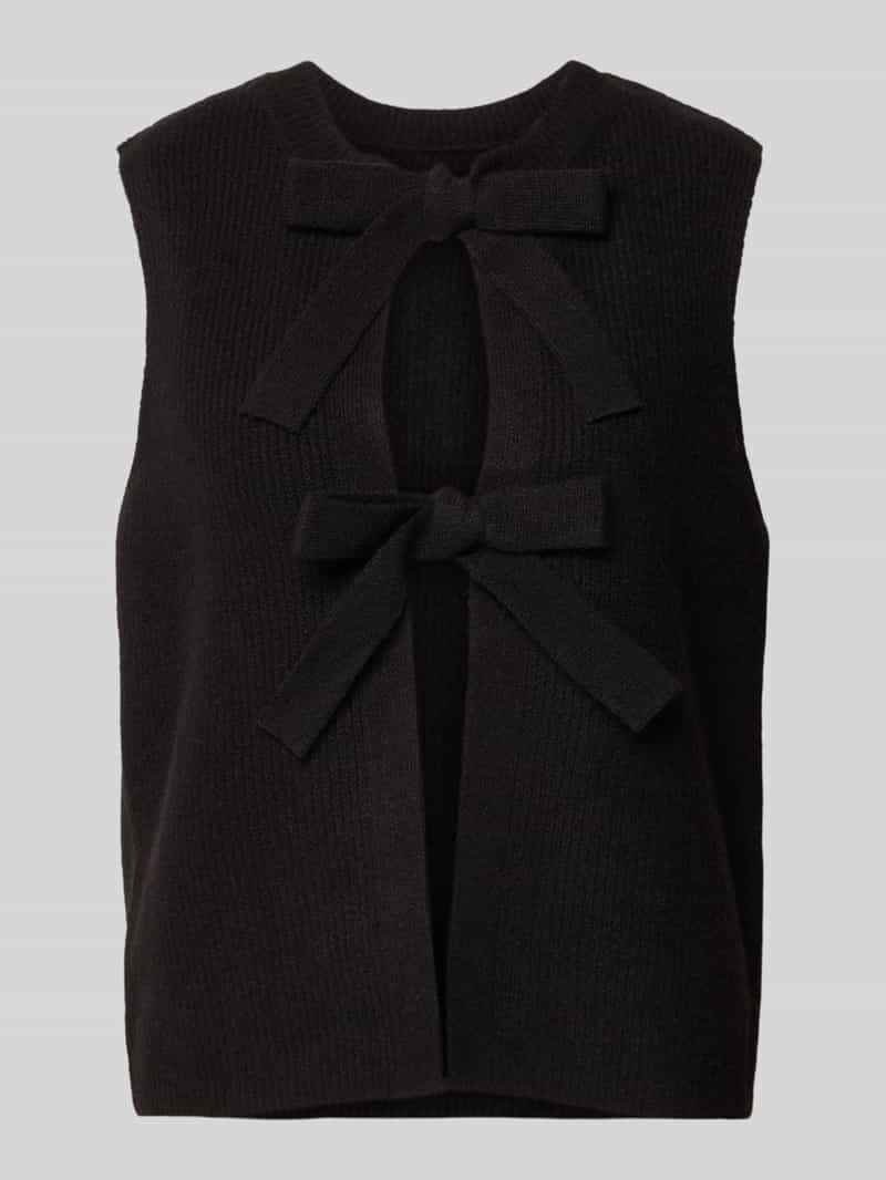 Pieces Regular fit mouwloos vest met striksluiting model 'SILLY'
