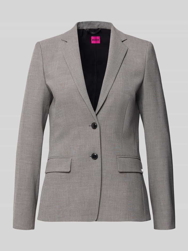 HUGO Regular fit lange blazer met klepzakken model 'Adalas'