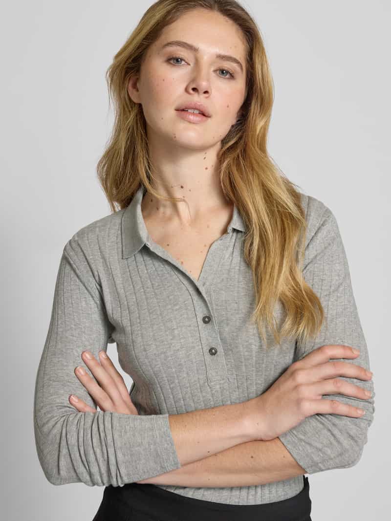 Marc O'Polo Slim fit shirt met lange mouwen en biologisch katoen