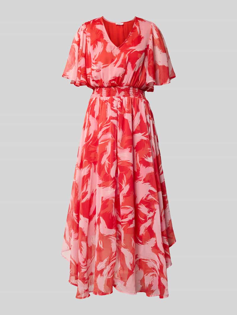 s.Oliver RED LABEL Getailleerde maxi-jurk met all-over motief