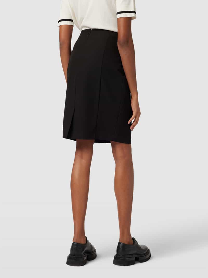 Knielange kokerrok in effen design Jake*s Collection