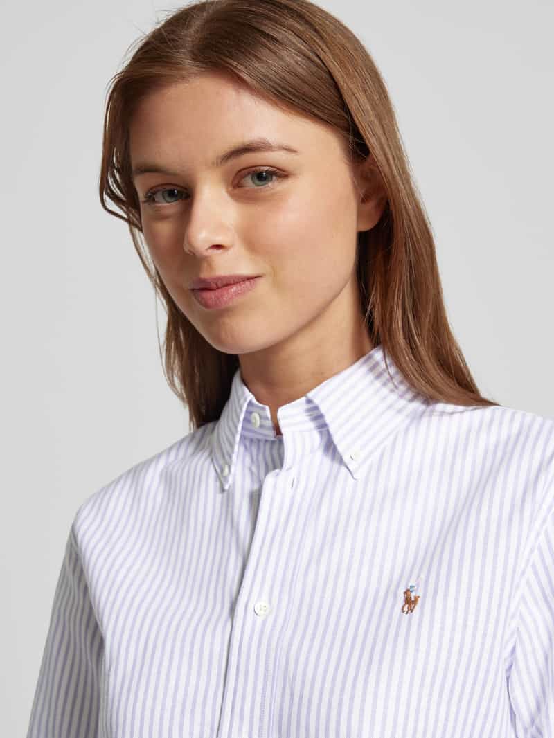 Polo Ralph Lauren Slim fit overhemdblouse met logostitching