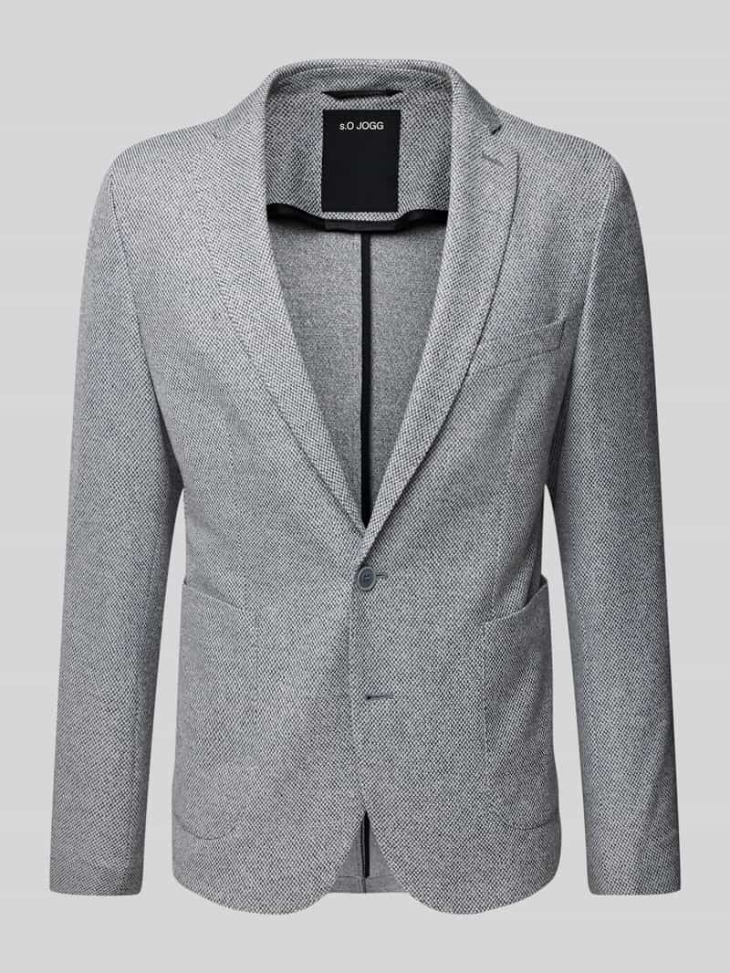 s.Oliver BLACK LABEL Slim fit colbert van gemêleerde jersey
