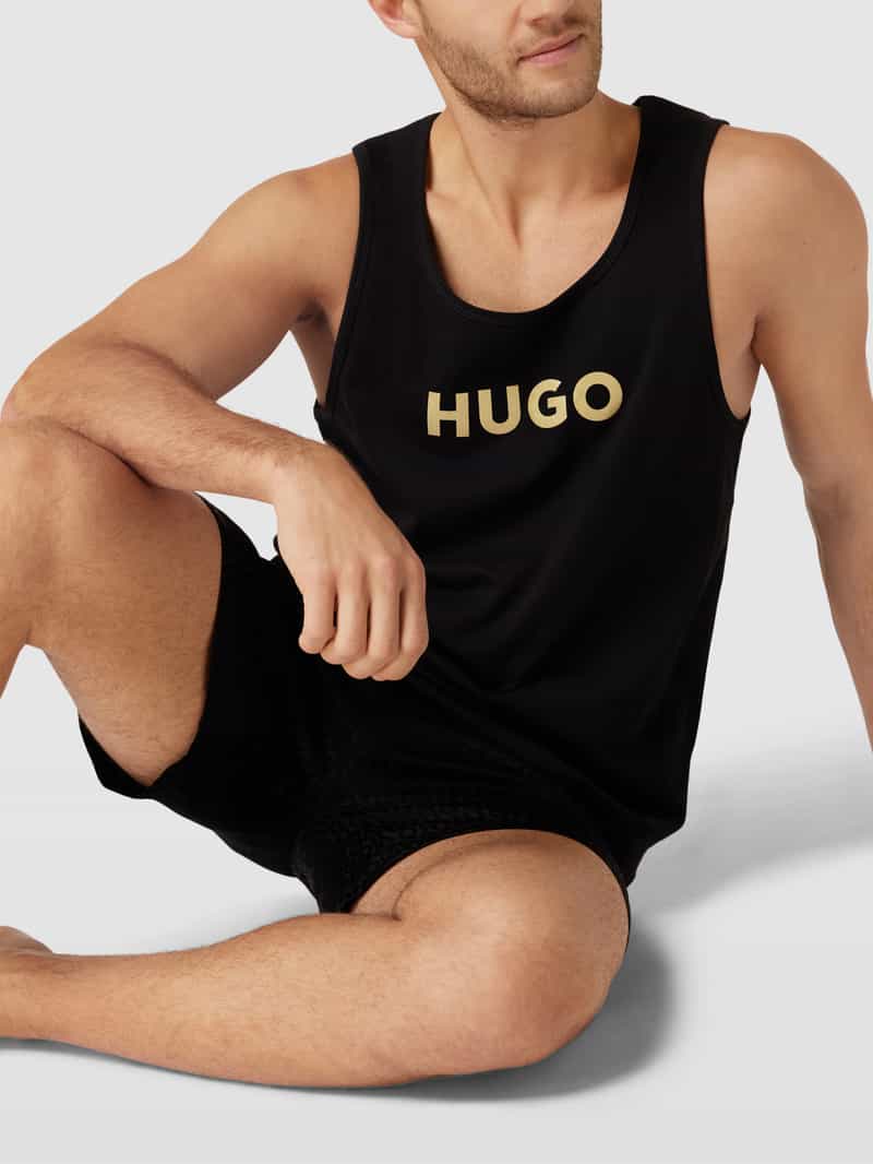 HUGO Tanktop met labelprint model 'Bay Boy'