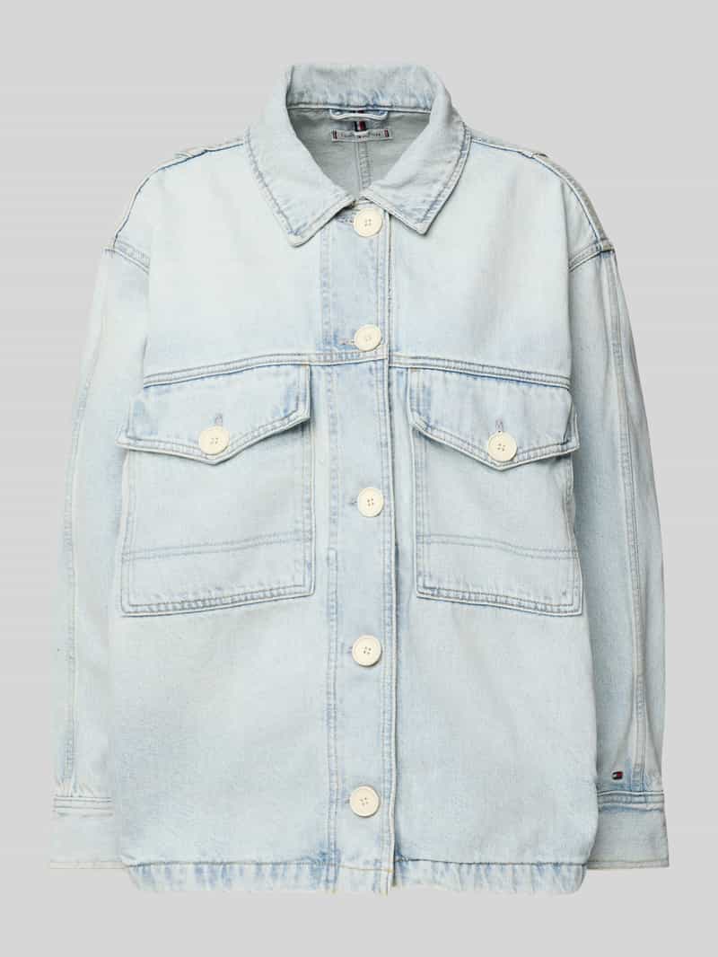 Tommy Hilfiger Oversized jeansjack van een mix van katoen en lyocell