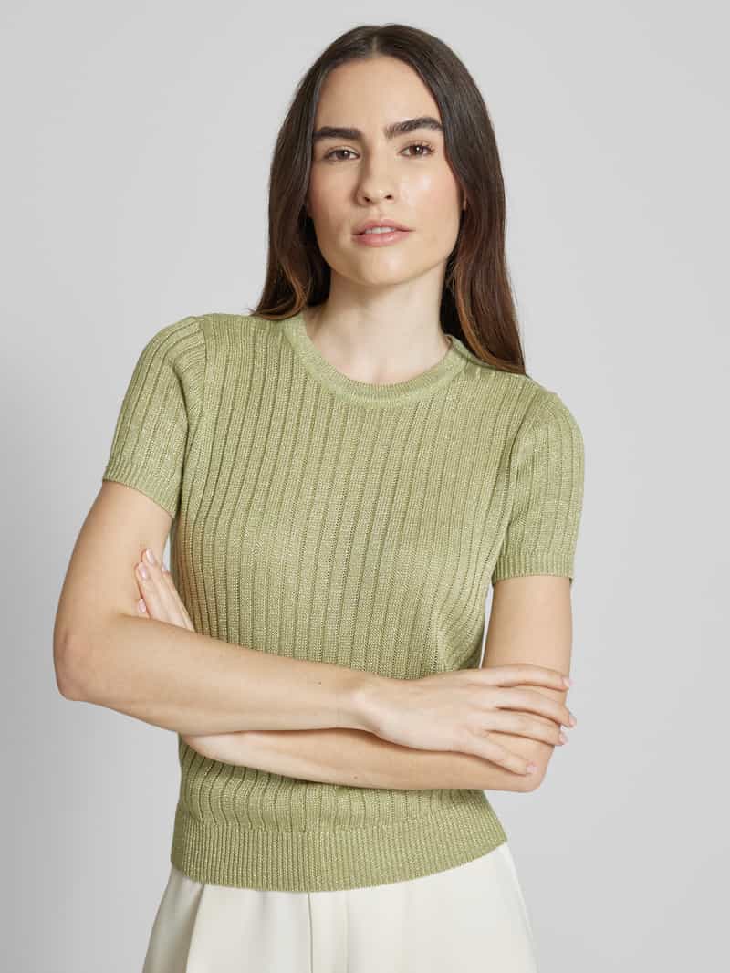 Lauren Ralph Lauren T-shirt met linnen in gebreide look model 'EYELAH'