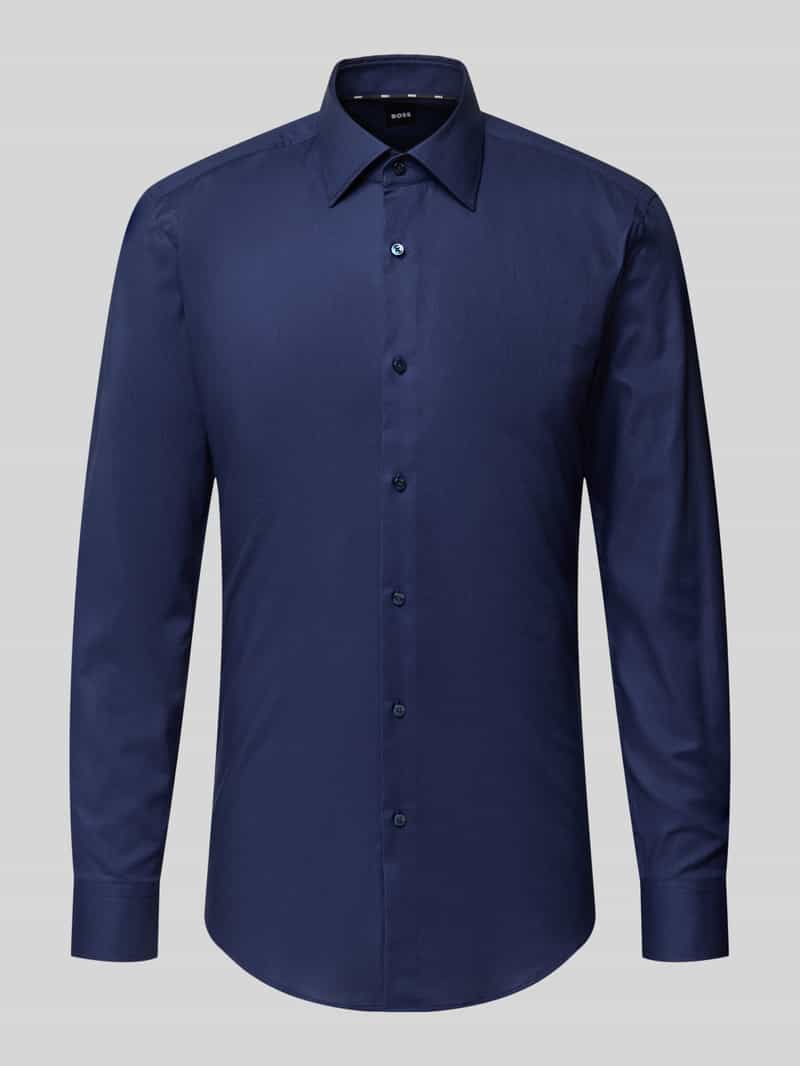 Boss Slim fit zakelijk overhemd van katoenmix model 'HANK'
