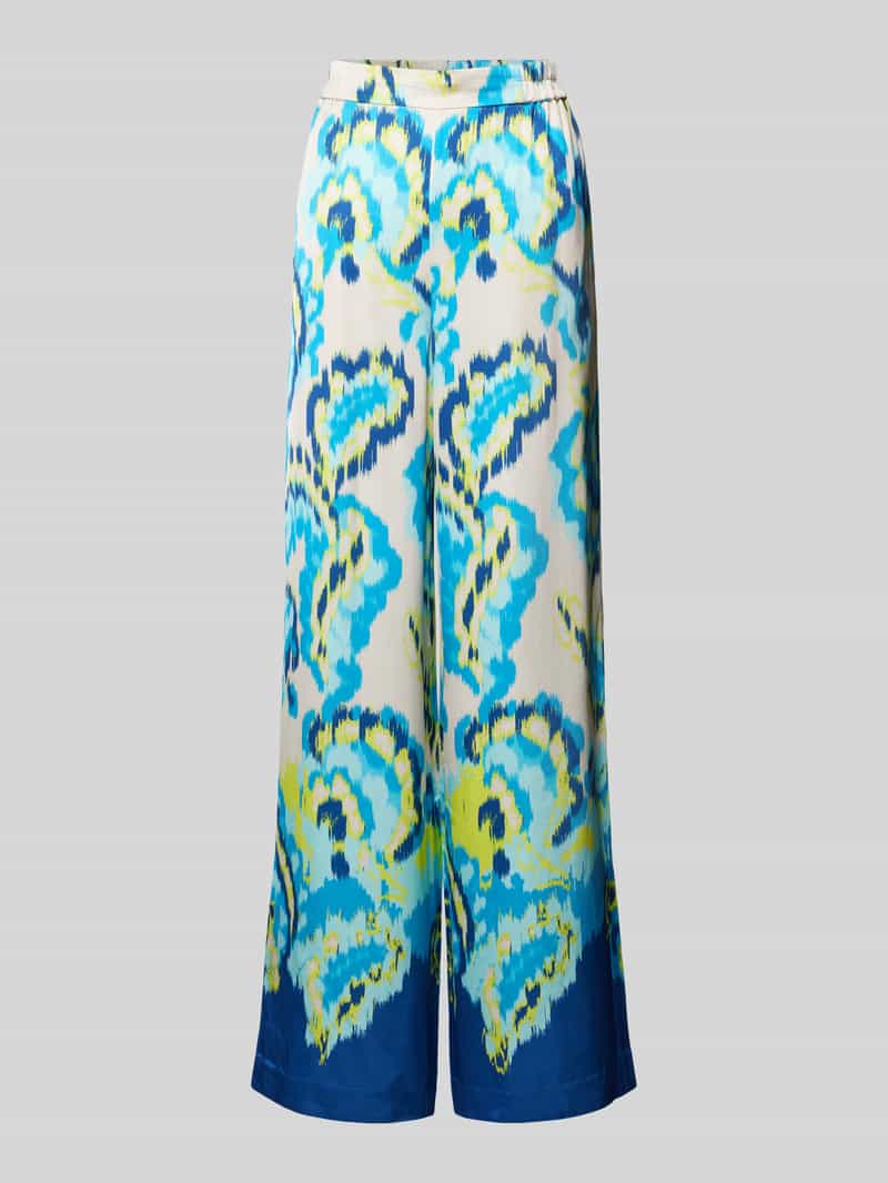 comma Wide fit stoffen broek met elastische band