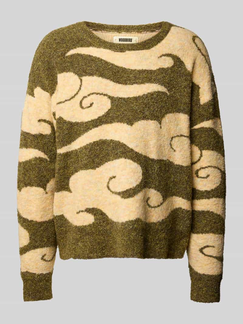 WOODBIRD Gebreide pullover met ribboorden model 'Kurt'