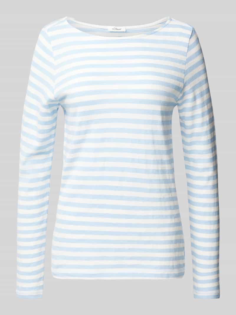 s.Oliver RED LABEL Regular fit shirt met lange mouwen van puur katoen met streepmotief