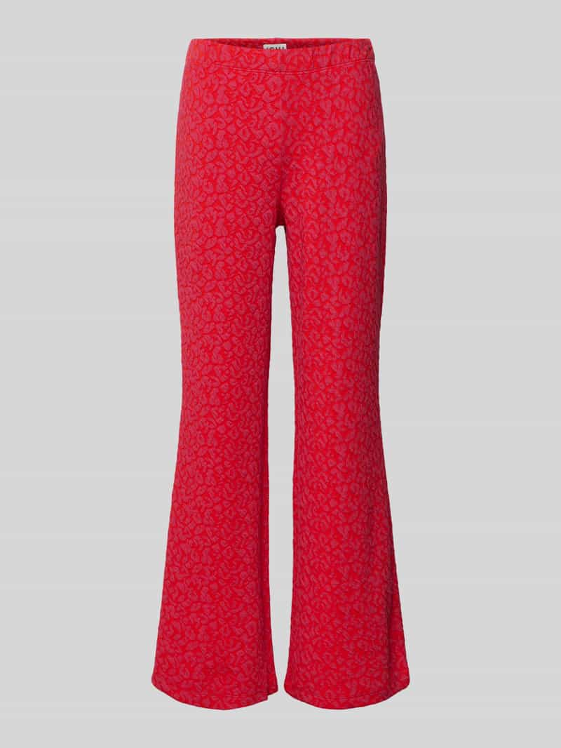 Ichi Flared stoffen broek met elastische band model 'OELLY'