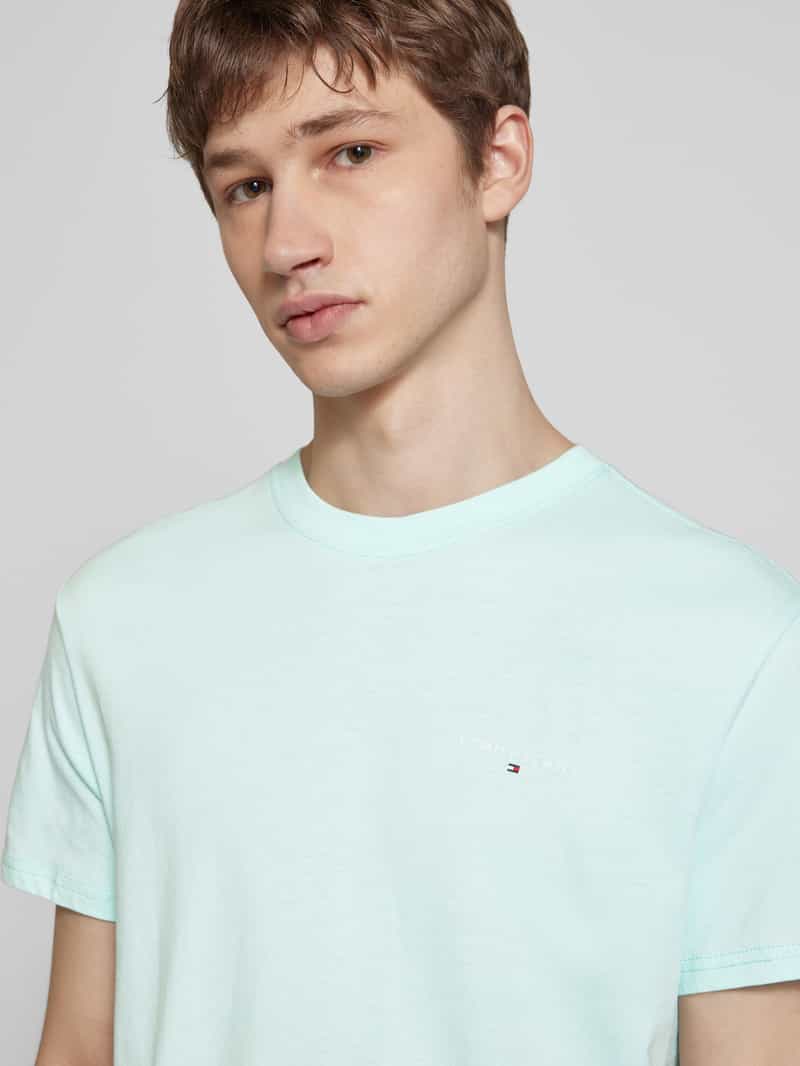 Tommy Jeans Regular fit T-shirt van puur katoen met labelprint