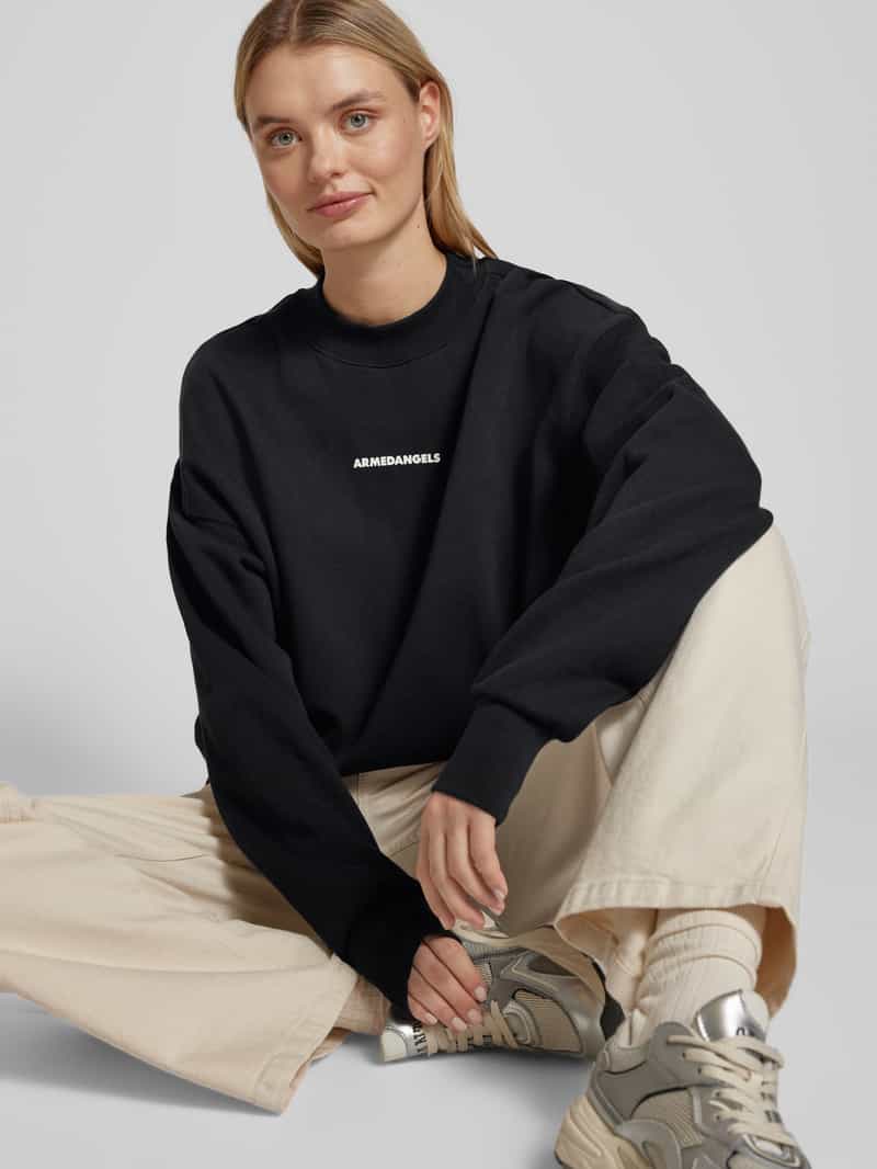 ARMEDANGELS Sweatshirt met labelprint model 'ALIZAA'