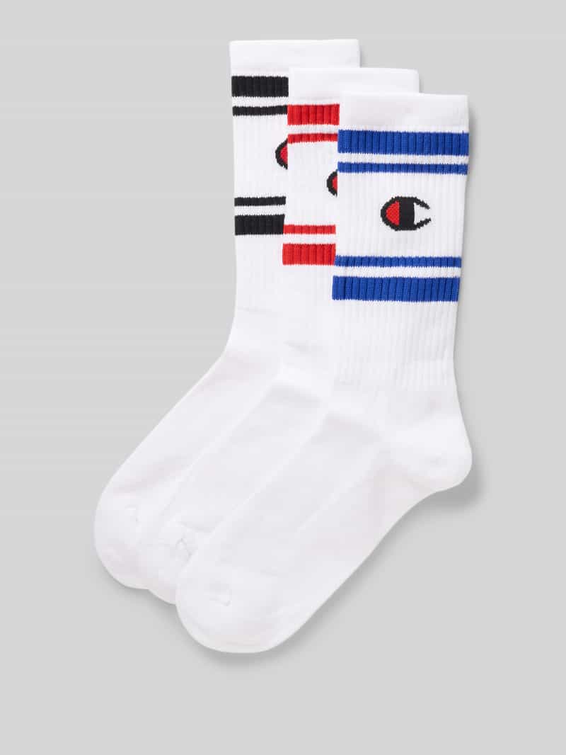 Champion Sokken met logostitching in een set van 3 paar model 'Crew'