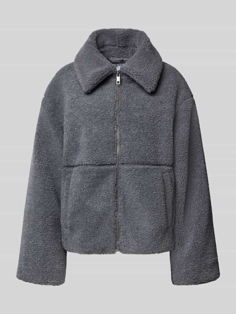 Jake*s Casual Fleecejack met steekzakken