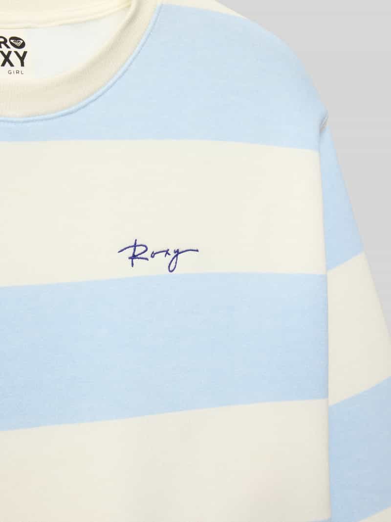 Roxy Sweatshirt met labelstitching model 'LITTLE THINGS CREW'