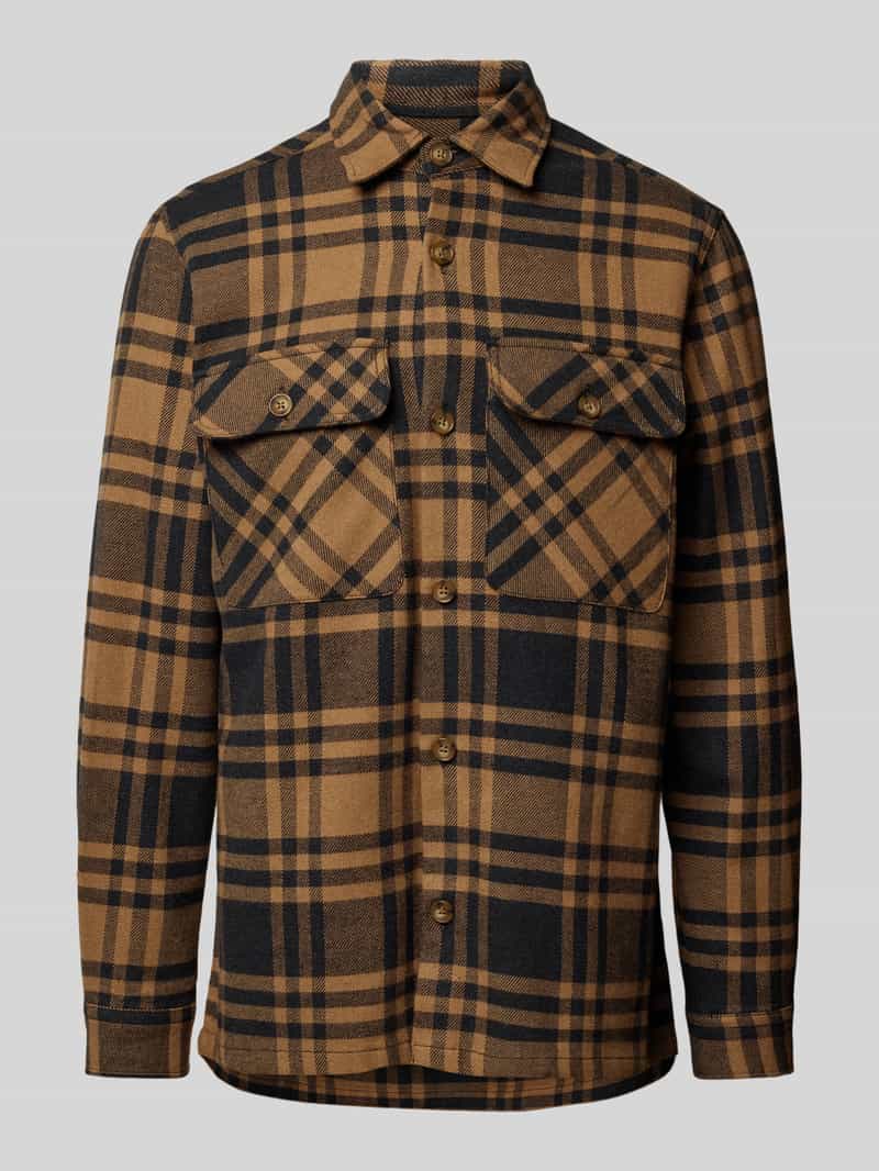 Slim fit overhemdjack met kentkraag, model 'RAYMOND'