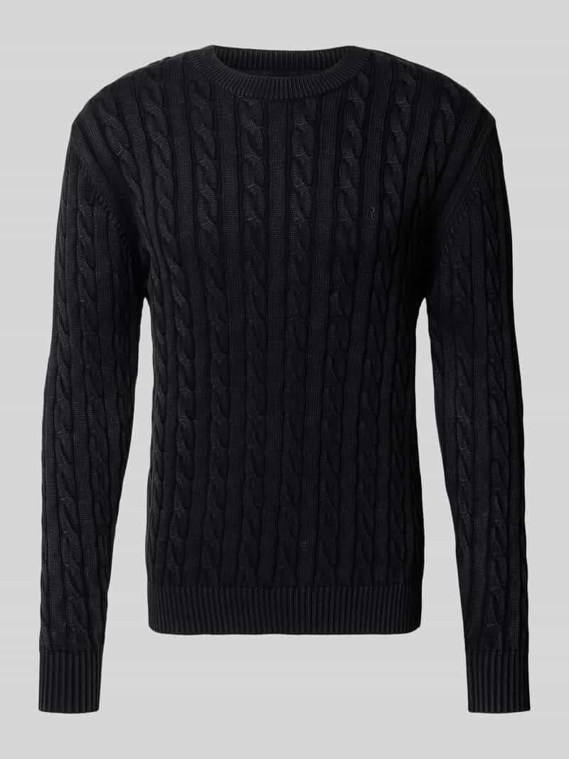 Replay Gebreide pullover met kabelpatroon