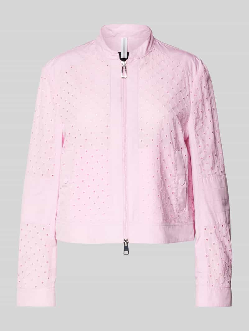 Marc Cain Blouson met broderie anglaise en tweewegsritssluiting