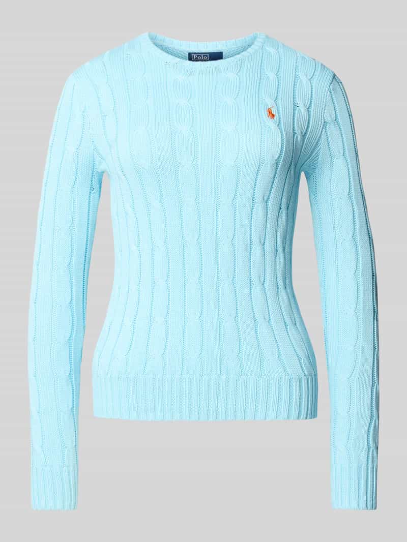 Polo Ralph Lauren Gebreide pullover met kabelpatroon model 'JULIANNA'